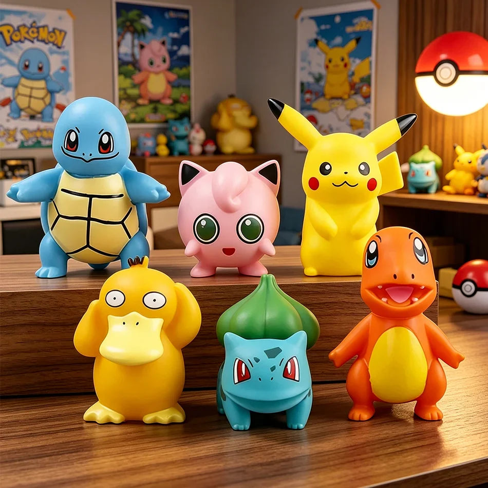 Heißer Verkauf 6PCS Anime Figuren Mini Spielzeug Modelle Glumanda Enton Süße Sammlerpuppen Kinder Überraschungsgeschenk Exquisit Auf Lager