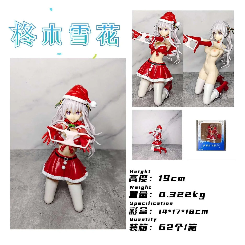19CM Comics MisakiKurehito Figure Hiiragi Snowflake Christmas Kneeling Animation Model Toy Gift Collection Decorative Ornaments