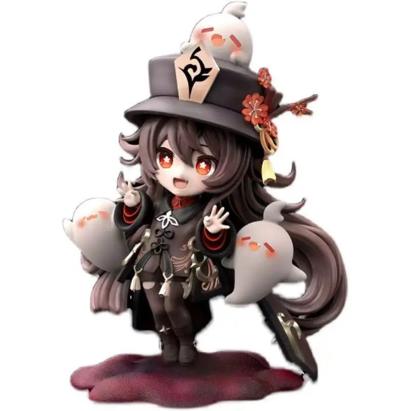 16CM Anime Game Genshin Hutao Figure Q version cute model toy gift collection Action Figure PVC Doll