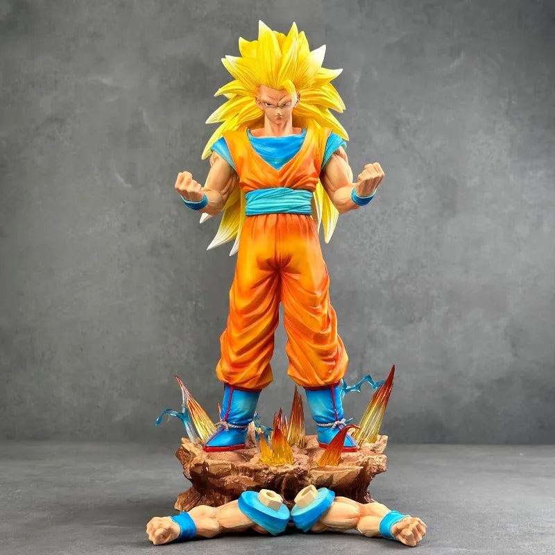 Anime Dragon Ball Z Son Goku Action Figure Toys 35cm DBZ SSJ3 Figurine Super Saiyan 3 Model Collection Doll GK Statue Ornaments