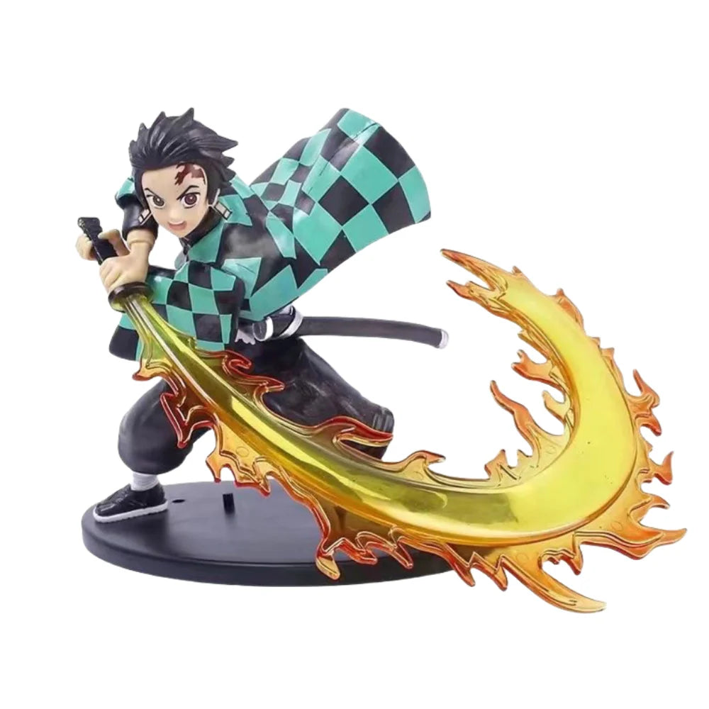 22cm Anime Demon Slayer Figure Kimetsu No Yaiba Tanjiro Kamado Hinokami Kagura Action Figure Figurine Toys Model Boys Gift