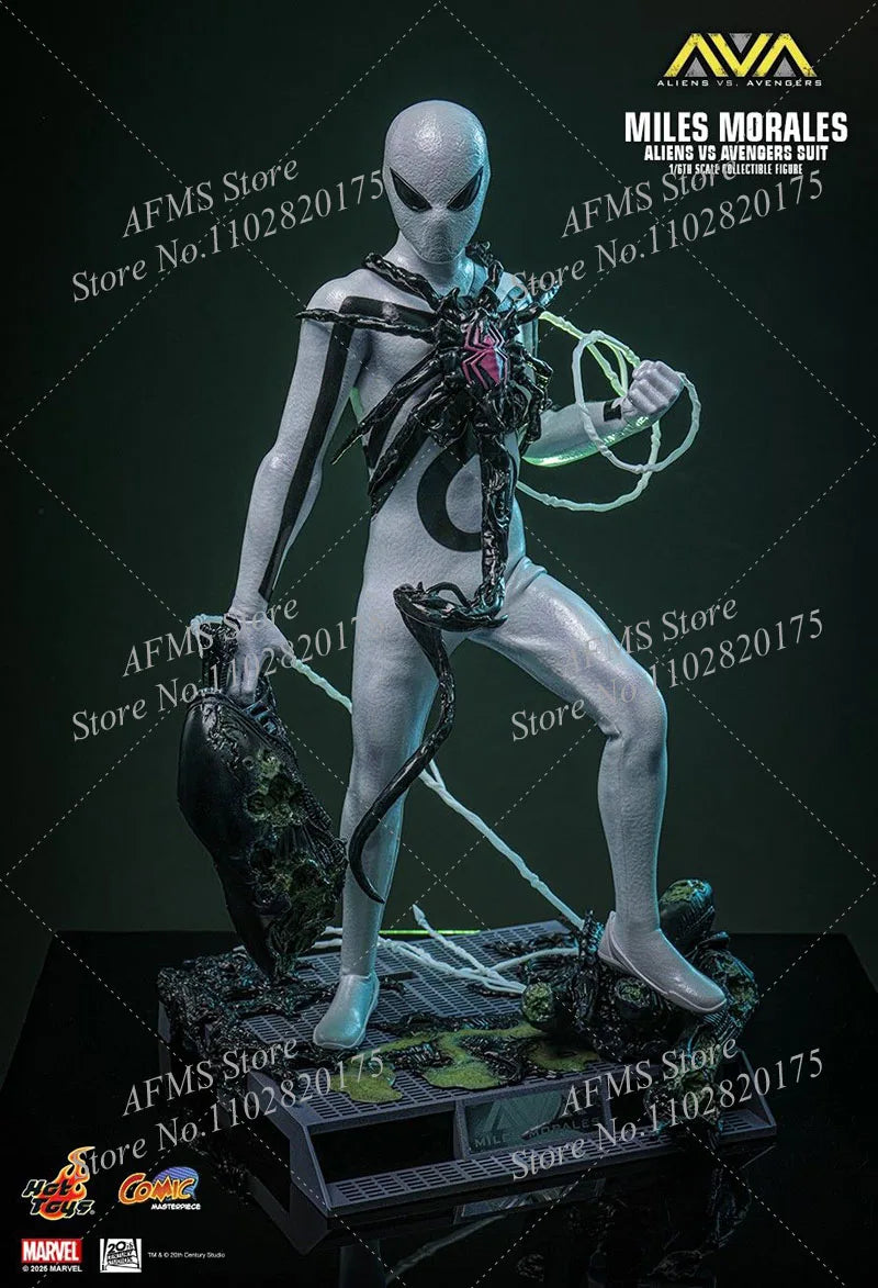 HOTTOYS CMS027 1/6 Scale Collectible Figure Miles Morales Aliens Avengers Suit Full Set 12Inch Men Soldier Action Figure Model T