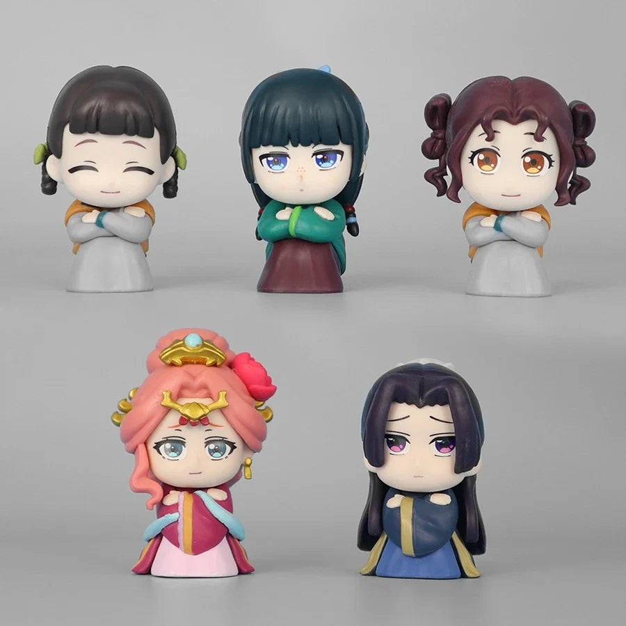1/5PCS 9cm Kusuriya no Hitorigoto Anime Figure Q Version Maomao Action Figure Kawaii Jinshi Figurine PVC Collection Model Toys
