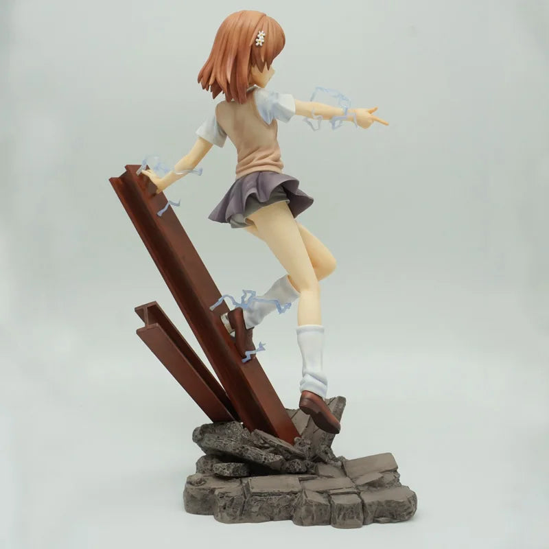 26cm Toaru Majutsu no Index Mikoto Misaka Anime Girl Figure A Certain Magical Index III Action Figure Adult Model Doll Toys Gift