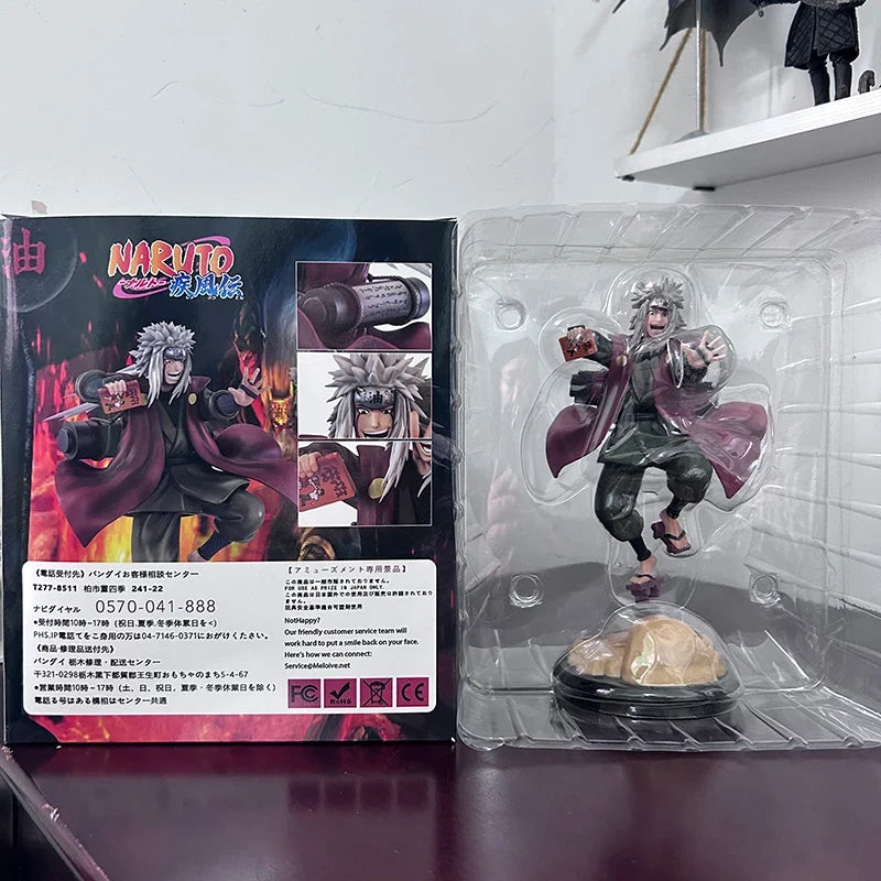 Hot Anime Naruto Shippuden Figure Jiraiya Horny Toad Master Manga Statue Pvc Collectible Model Action Figurine Toys Doll Gifts