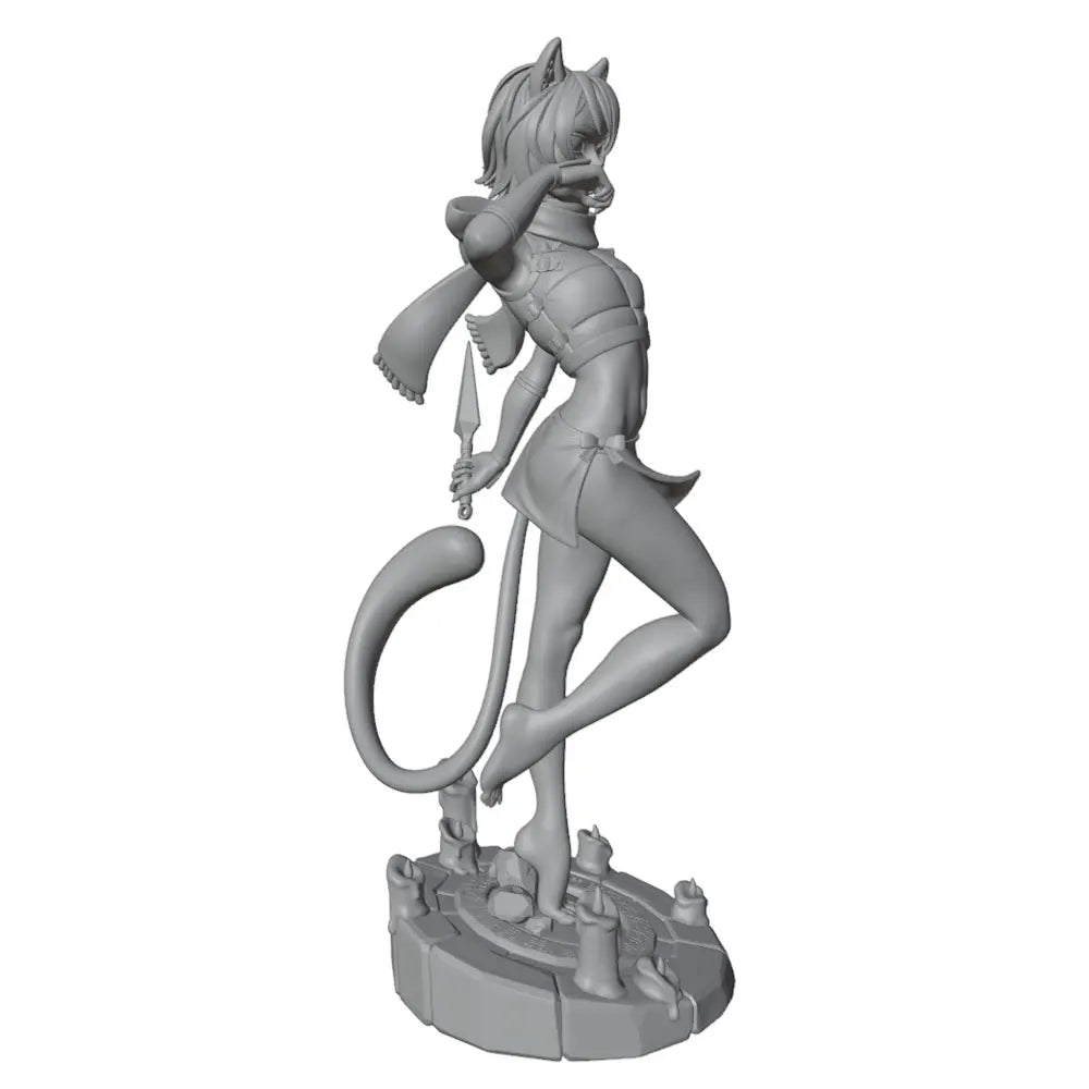 1/24 Female 	Warrior Resin Model Kits GK Miniature 3D Printed Gray Model Figurine DIY Doll Collection Unassembled And Unpainted