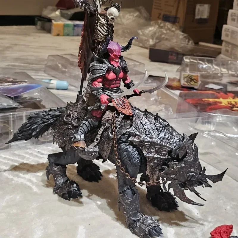 D20 Studio 1/12 Scale Soldier Dolls Scene Decorations Fierce Giant Wolf Mount Iron Blade For 6" 7 "Action Figure Body