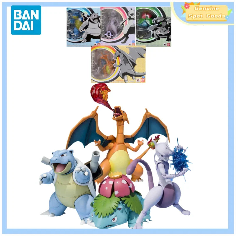 Original Bandai POKÉMON D-Arts Mewtu Bisasam Anime Actionfiguren Modell Spielfiguren Sammlerstück Geschenk für Spielzeug Hobbys Kinder