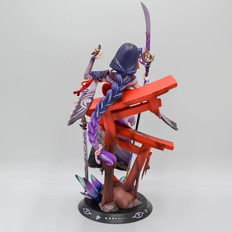 34cm Raiden Shogun Sexy Anime Girl Figure GK Beelzebul Yae Miko Action Figure Ningguang Figurine Collectible Model Doll Toy Gift