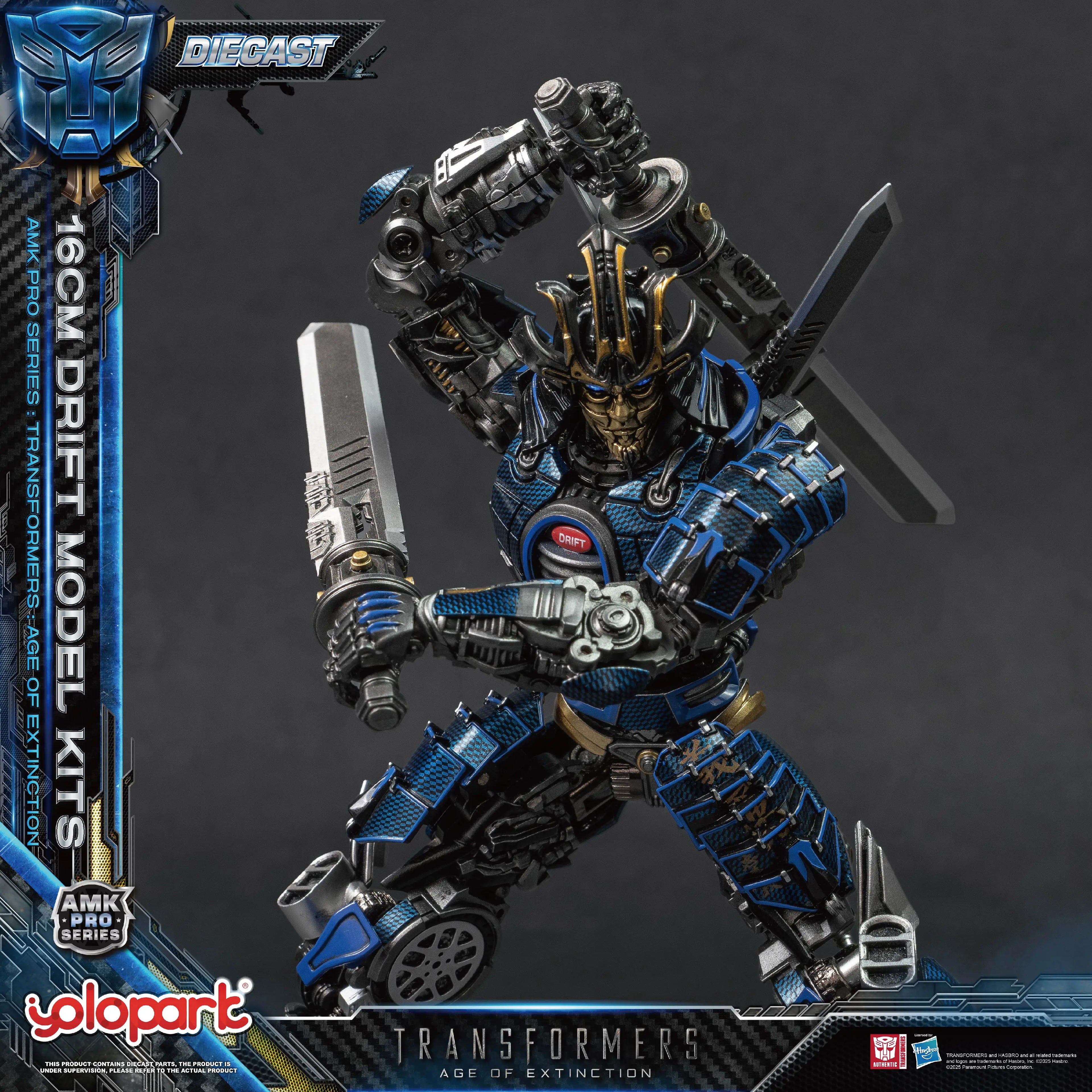 New 2025 Yolopark Amk Pro Series Transformers Age Of Extinction Drift Alloy Collect Commemorate Model Action Figure Toys Gifts