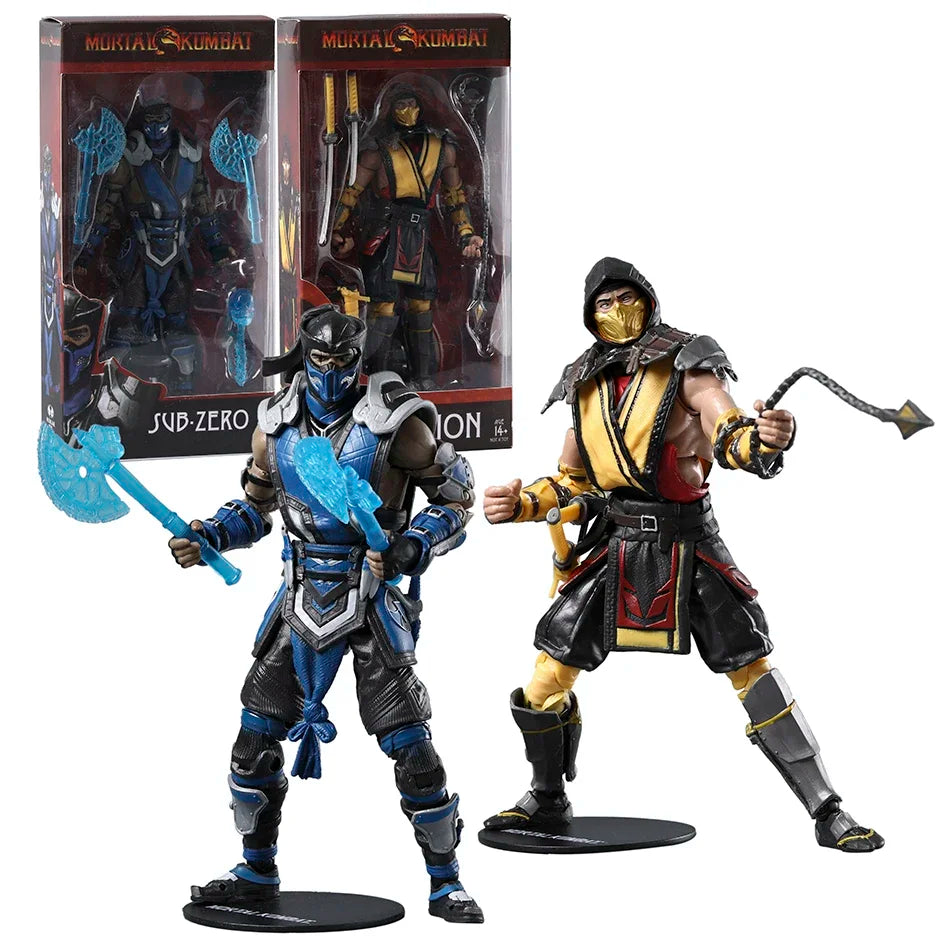 Sub-Zero Scorpion Mortal Kombat Decorations Action Figure Collection Toy Gift