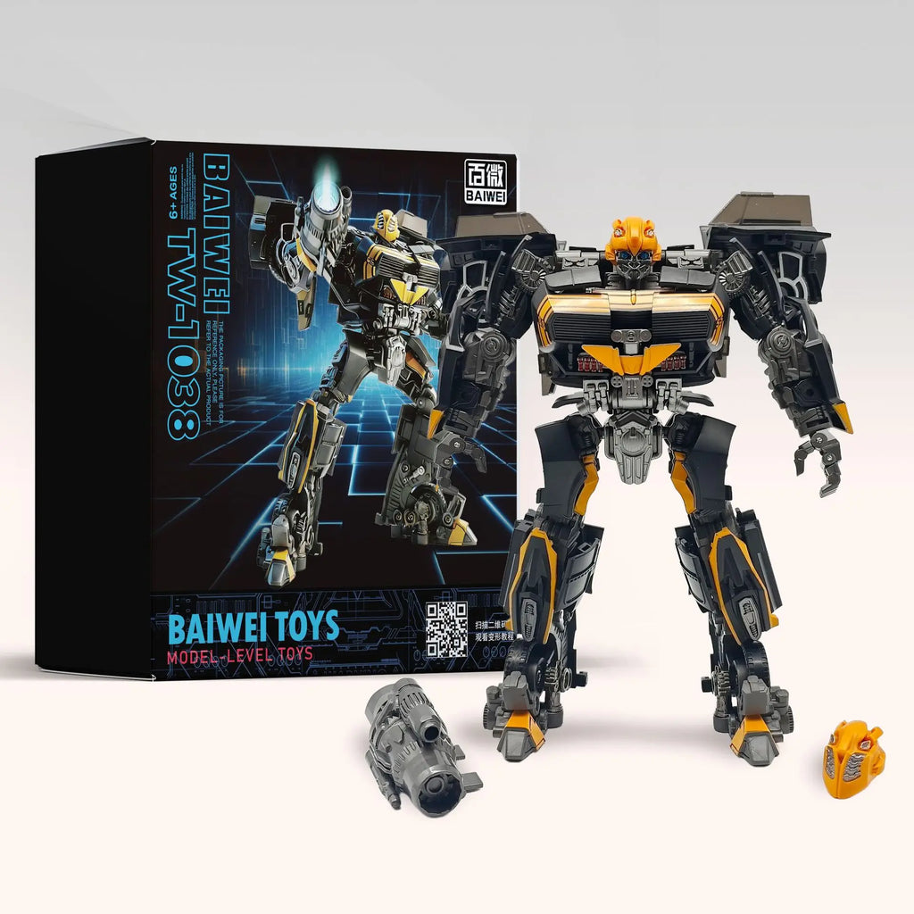 BAIWEI TW-1038 TW1038 Transformation Black Bee Warrior 4 Movable Robot  Anime Action Figure Model Doll Collection toys gifts