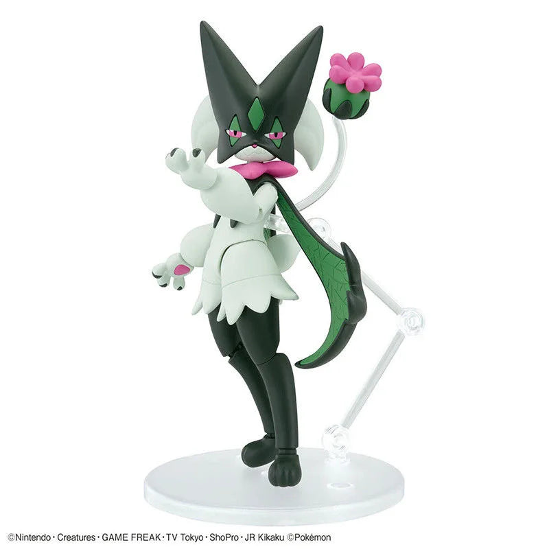 Original Bandai Pokemon Figures Meowscarada Anime Action Figure Simple Assembly Collectible Model Ornaments Model Toys