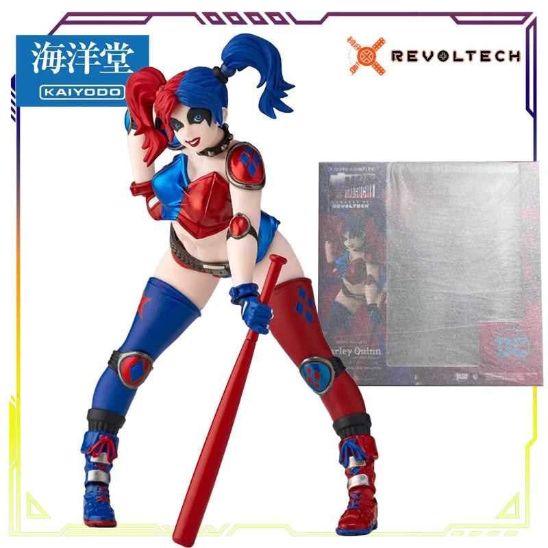 KAIYODO Original REVOLTECH Series No.015 Justice League Harley Quinn Anime Action Figure Model Toys Movable Model Gifts Fo Boys