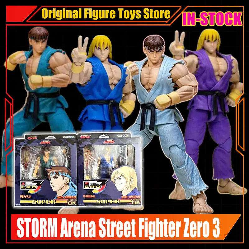 Auf Lager Original STORM Arena 1/12 Street Fighter Zero 3 Ryu Ken Anime Actionfigur Sammlung Storm Toys ST Figuren Modell Spielzeug