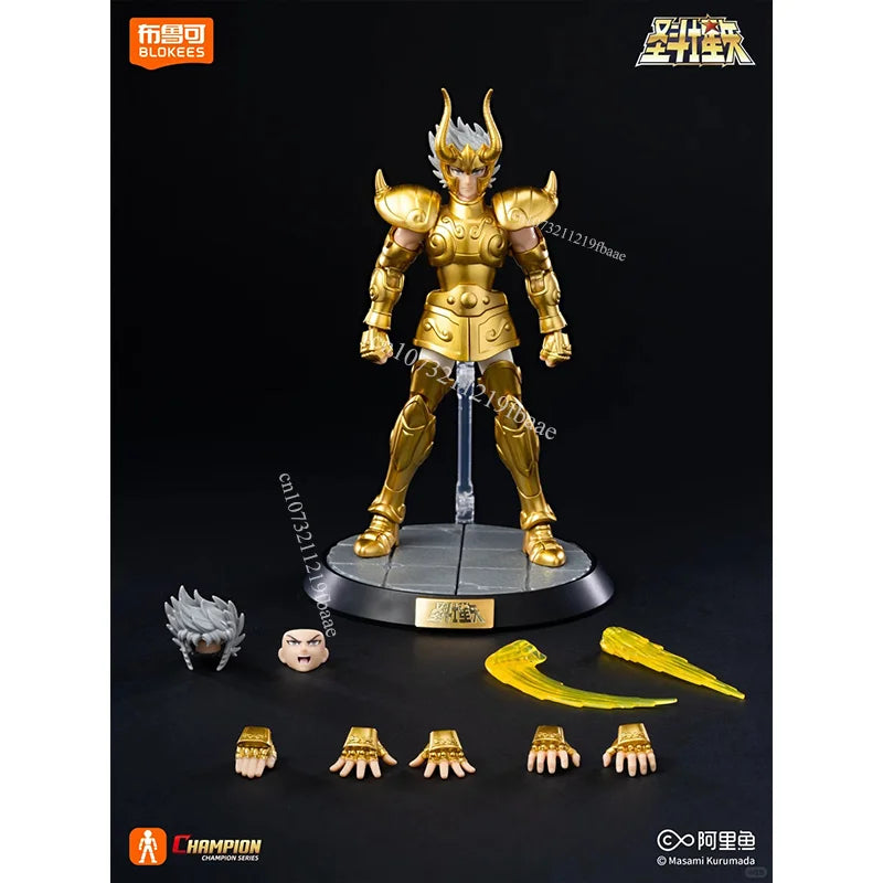 Genuine Saint Seiya Shiryu Action Figure Shura Toy Death Mask Assembly Model Kit Champion Class Doll Gift
