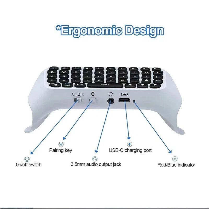 Wireless Bluetooth Keyboard For PS5 Playstation PS 5 Gamepad Gaming Control Game Pad Controller Accessories Command Kit Gamer