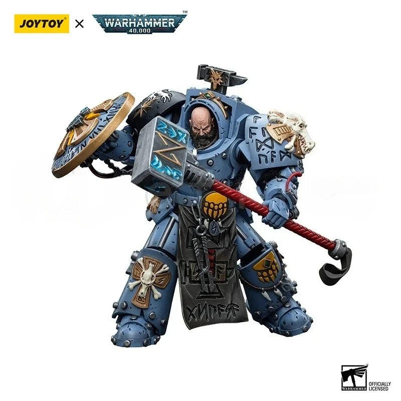 1/18 JOYTOY Action Figure 40K Space Wolves Arjac Rockfist Anime Model Toy