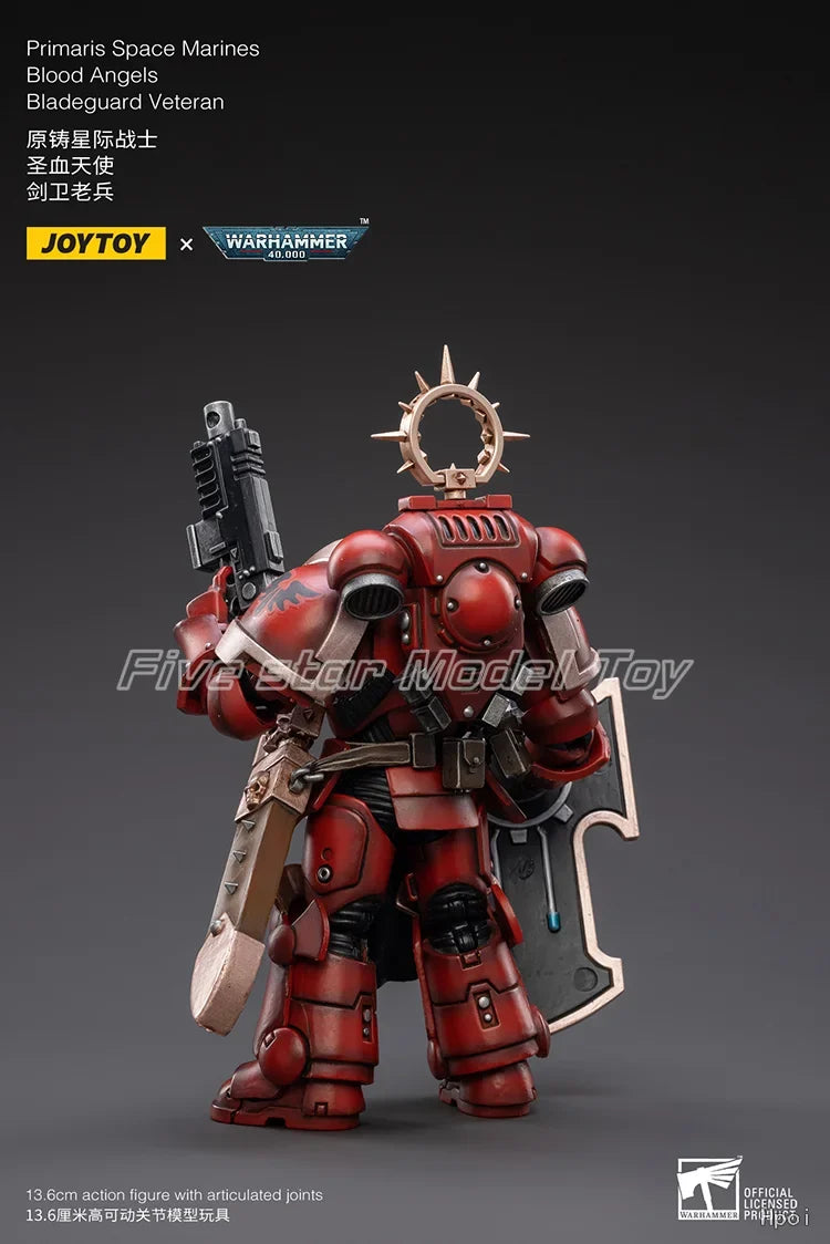 【FS】JOYTOY  Warhammer 40K  Scale 1/18 Action Figures Blood Angels Bladeguard Veteran   Models Toys Gifts