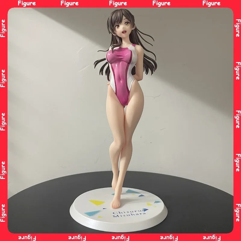 26cm Anime Hobby Japan Figure Kanojo Okarishimasu Mizuhara Ichinose Chizuru Action Figure Toys Collection 1/7 Pvc Gift