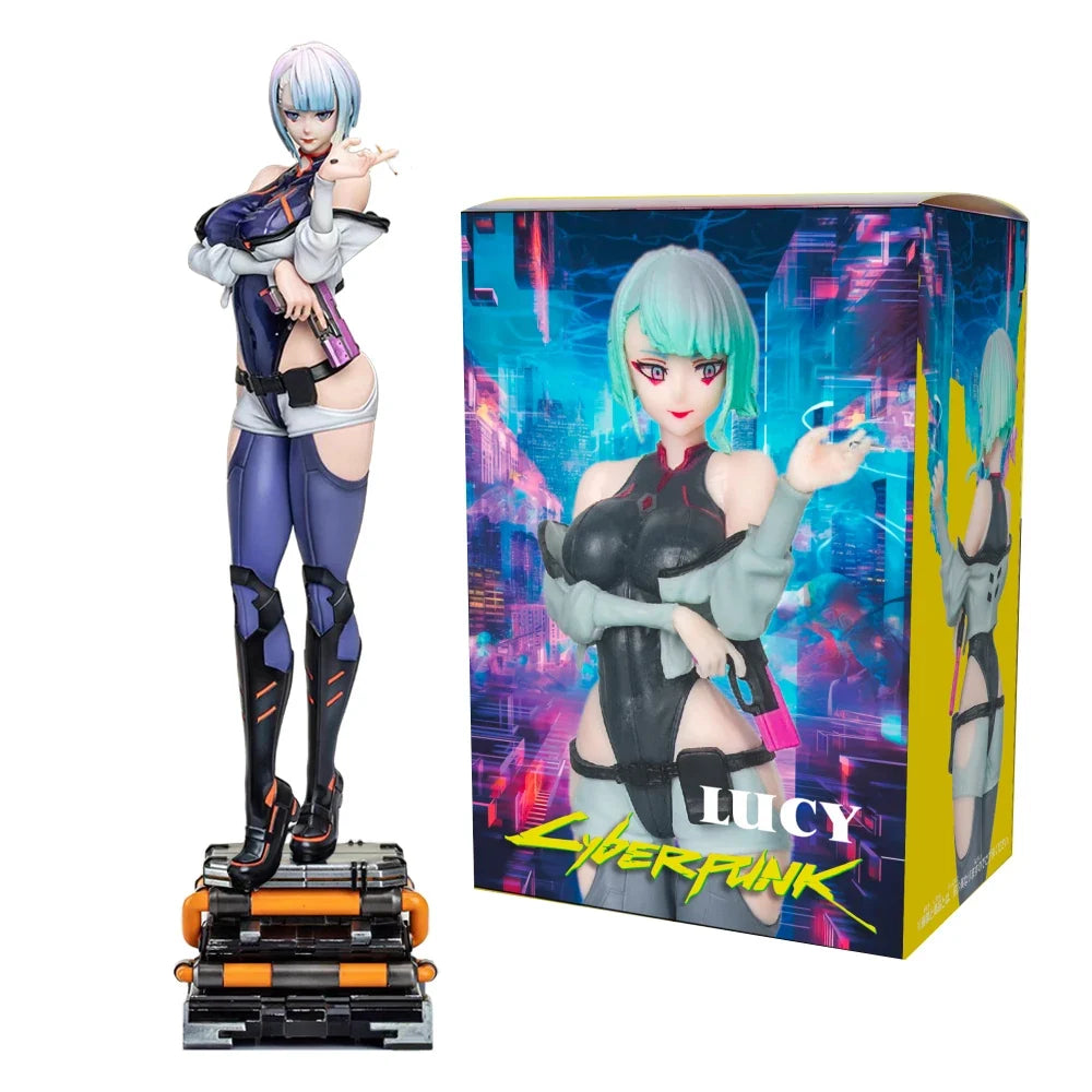 18CM Anime Game Cyberpunk: Edgerunners Lucy Figure Standing Anime Model Toy Gift Collection Aciton Figure PVC