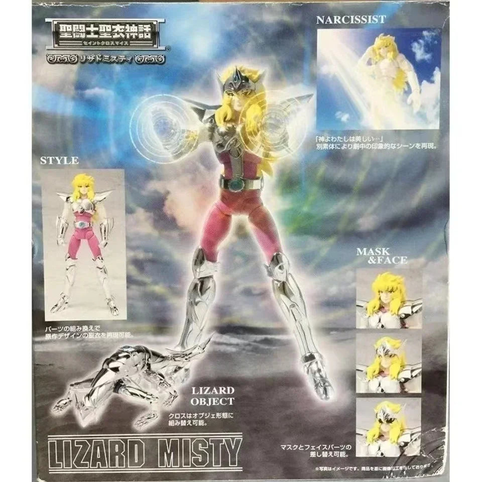 Original Bandai Saint Seiya Myth Cloth 1.0 Lizard Misty Sliver Saint Character Model Toy Gift Collection Anime Series in Stock