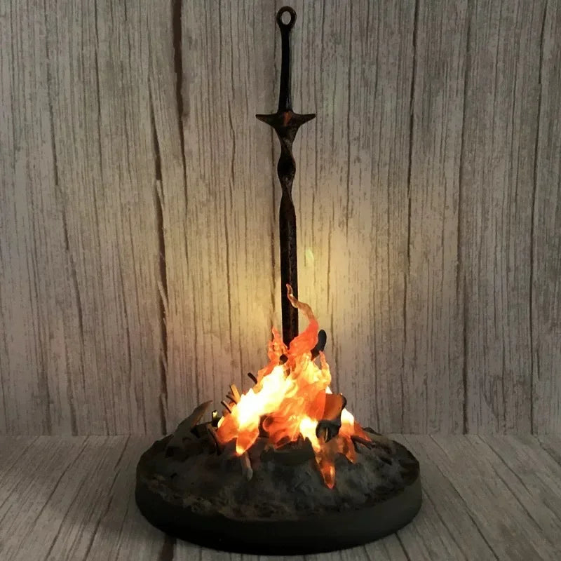 Anime Dark Souls Figure Action Glowing Sword Bonfire Statue The Legend of Zelda Link Figure Master Sword Model Collectible Toys