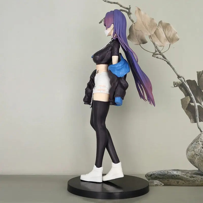 Cross-Border New Product Masked Girl Yuna Figure Desktop Case Ornament Anime Themed PVC Collectible Adult Toy for Gamers