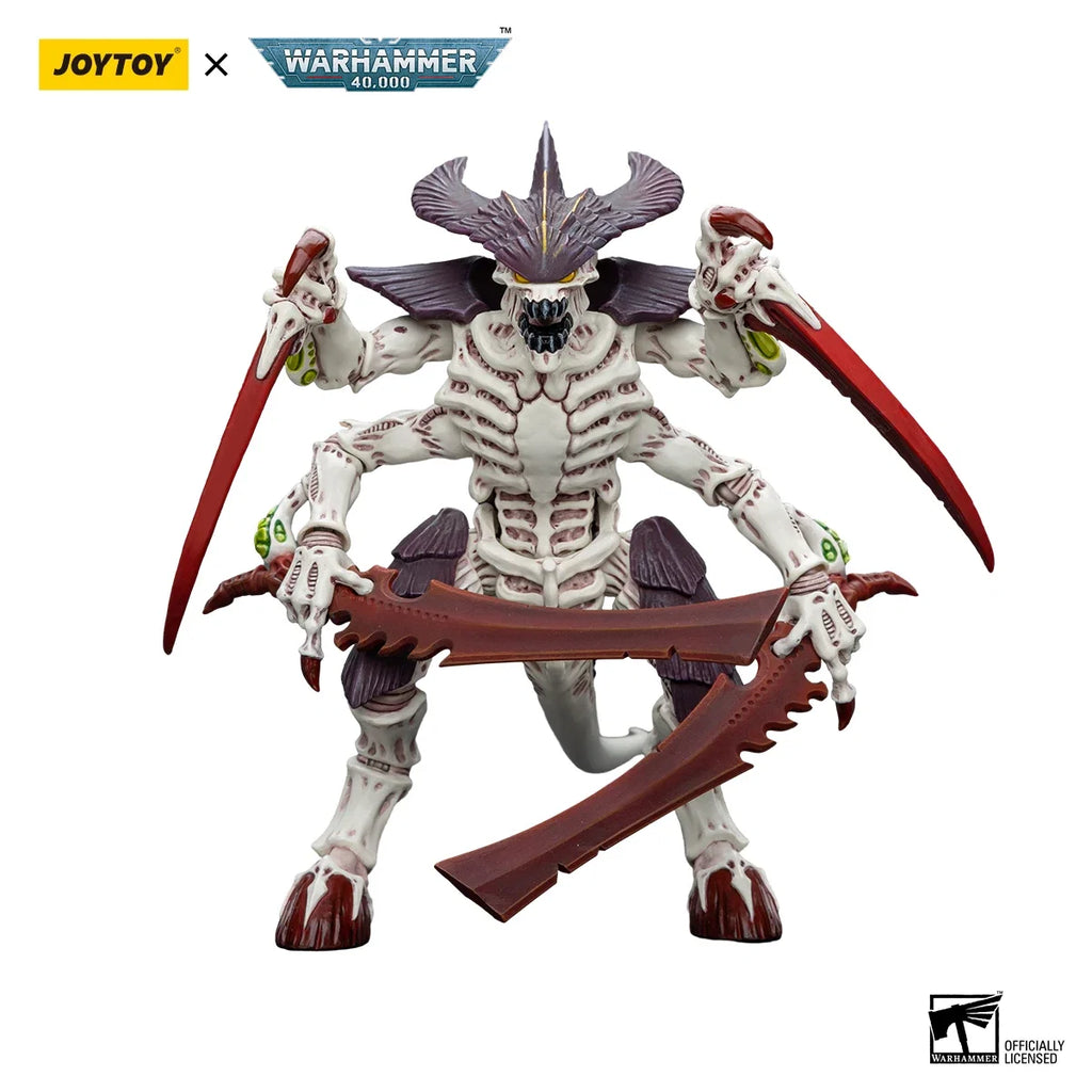 JOYTOY Warhammer 40K 1/18 Action Figure Tyranids  Hive Fleet Leviathan Tyranid Warrior with Boneswords Anime Military TOY