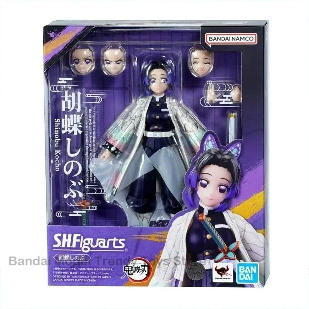 In Stock Bandai SHF Demon Slayer Kochou Shinobu Insect Hashira Action Figures Model Original Toys Ornaments Gifts Collectible
