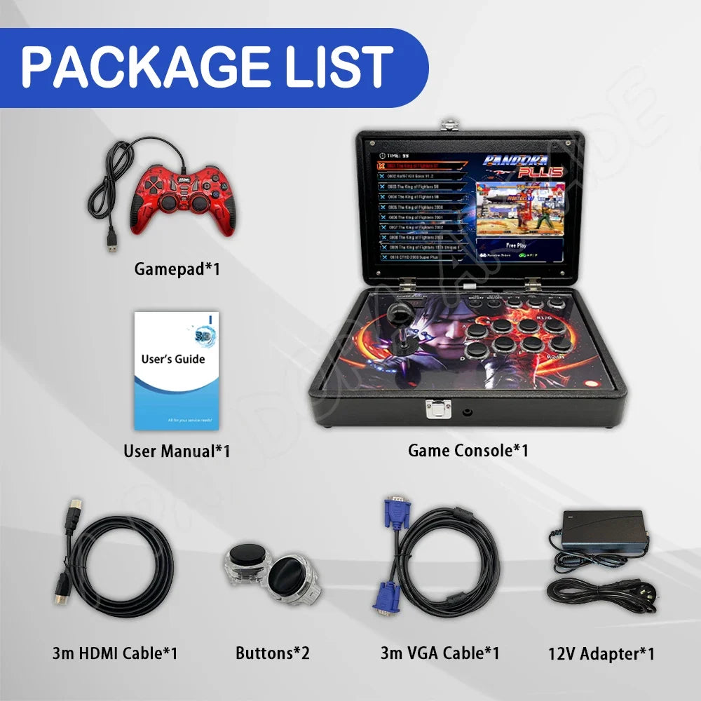 New 14-Inch Arcade Video Game Console  28645 in 1 Portable Folding Moonlight Treasure Box Pandora DX Box 720P HD