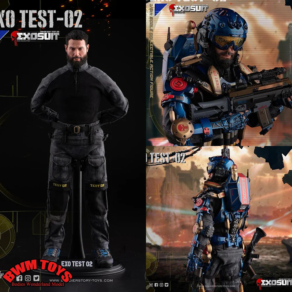 SoldierStory SS125 1/6 Scale Test -02 Science Fiction Zukunfts-Gelenkskelett Schwerwaffe 12'' Männliche Soldat-Actionfigur