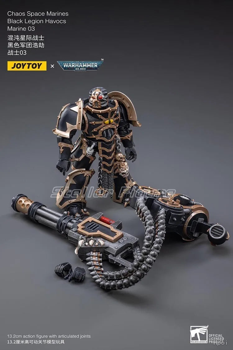 【SF】JOYTOY 1/18 Action Figure Chaos Space Marines Black Legion Havocs Marine 03 Model Toys Gifts Collection Ornaments