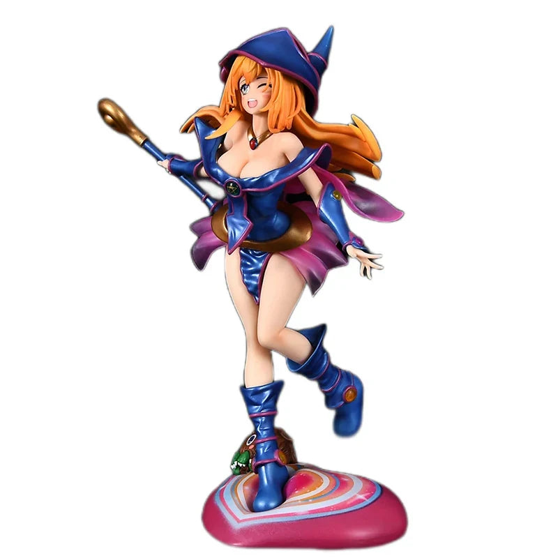 New 28cm Yu-Gi-Oh! Figure Black Magician Girl Yu-Gi-Oh! Action Figures Gk Dark Model Doll Magician Girl Gifts Customized Toys