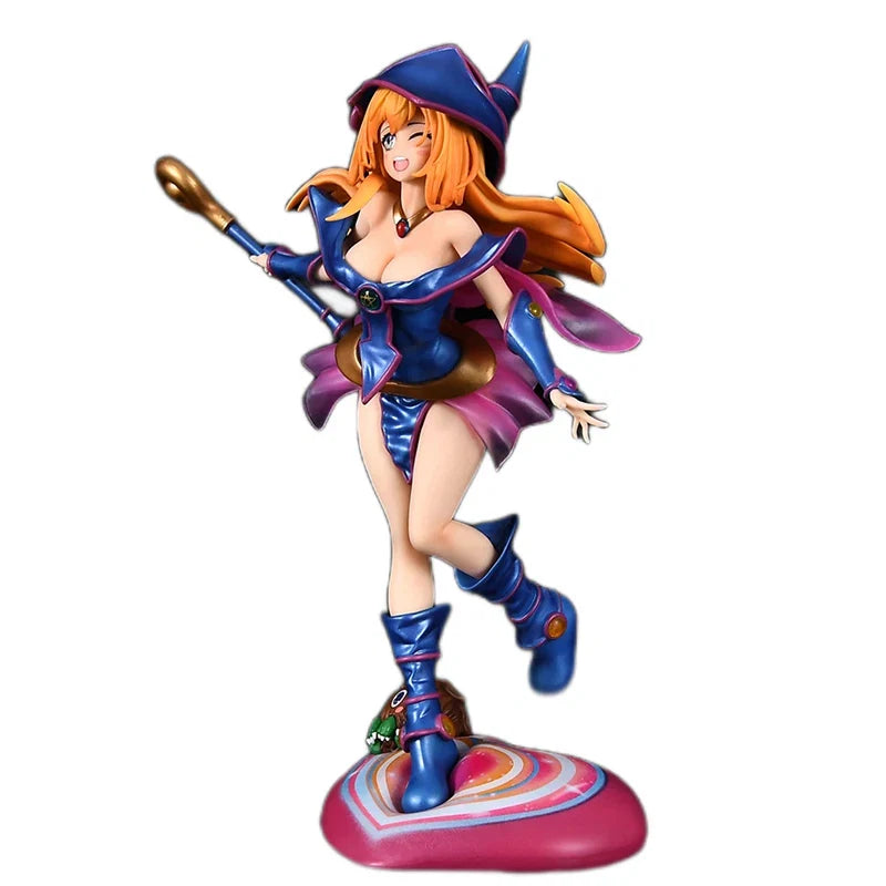 New 28cm Yu-Gi-Oh! Figure Black Magician Girl Yu-Gi-Oh! Action Figures Gk Dark Model Doll Magician Girl Gifts Customized Toys