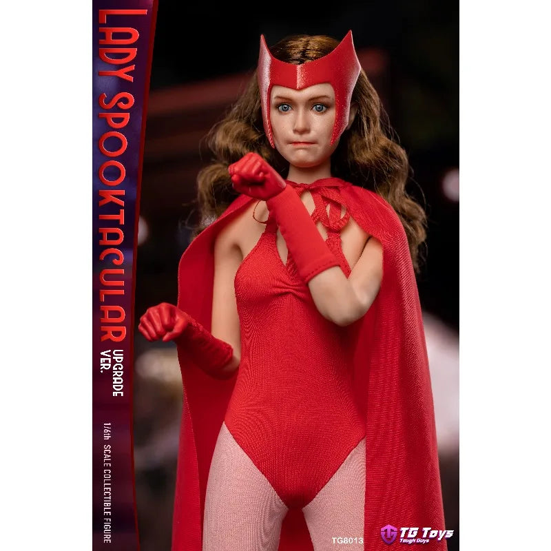 Spot SWTOYS × Tough Guys Original 1/6 Halloween Ladies Crimson Witch Wanda and Vision Mobile Doll Soldier Model Toy Collect Gift