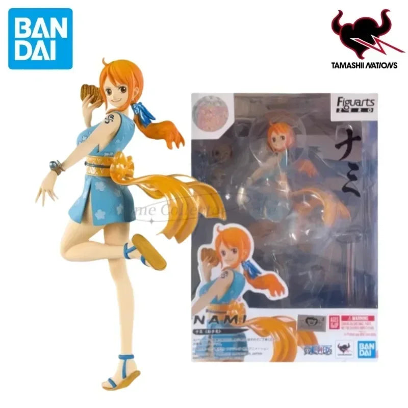 BANDAI Original Figuarts ZERO Wano Country Nami One Piece Anime Action-PVC-Figur Modell Deko Spielzeug Jungen und Mädchen Geschenke