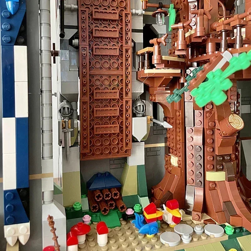 Military Fortress Model Moc Building Bricks Black Falcon's Castle 2023 Technology Blocks Gifts Christmas Toys DIY Sets Assembly
