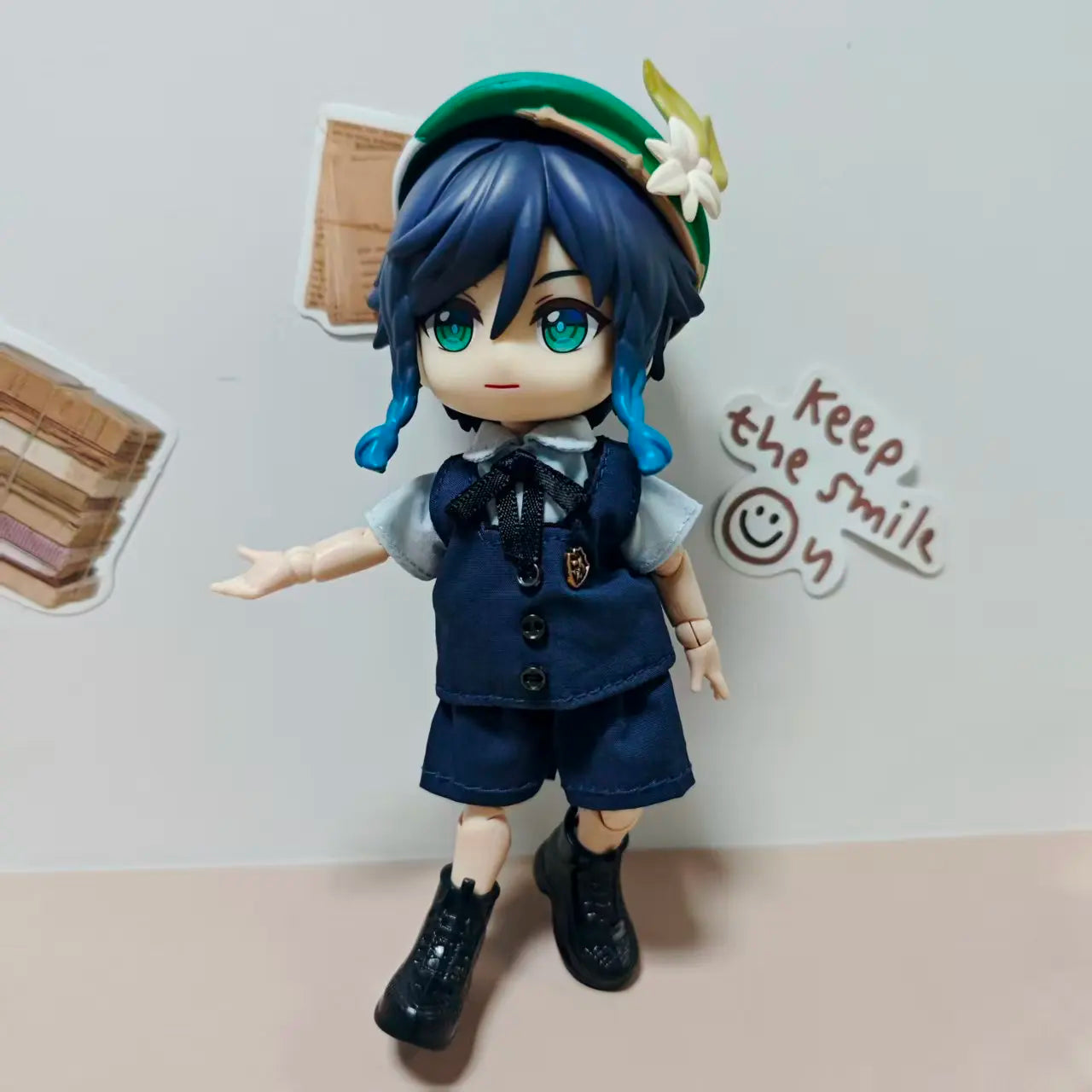 Ob11 1/12 Genshin Impact Anime Venti BJD Model Doll Action Figure Model Figurine Decoration Toys Green Suit Toys