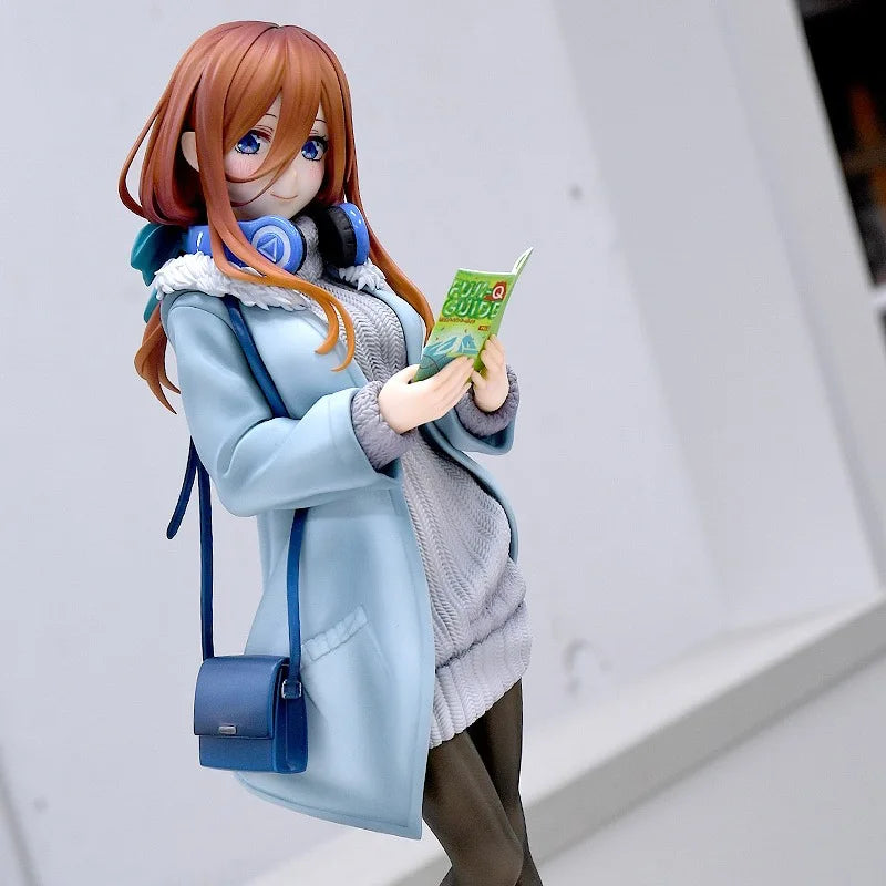 28cm The Quintessential Quintuplets Nakano Miku Appointment Anime Handmade Action Figures Desktop Case Decoration Ornament Gift