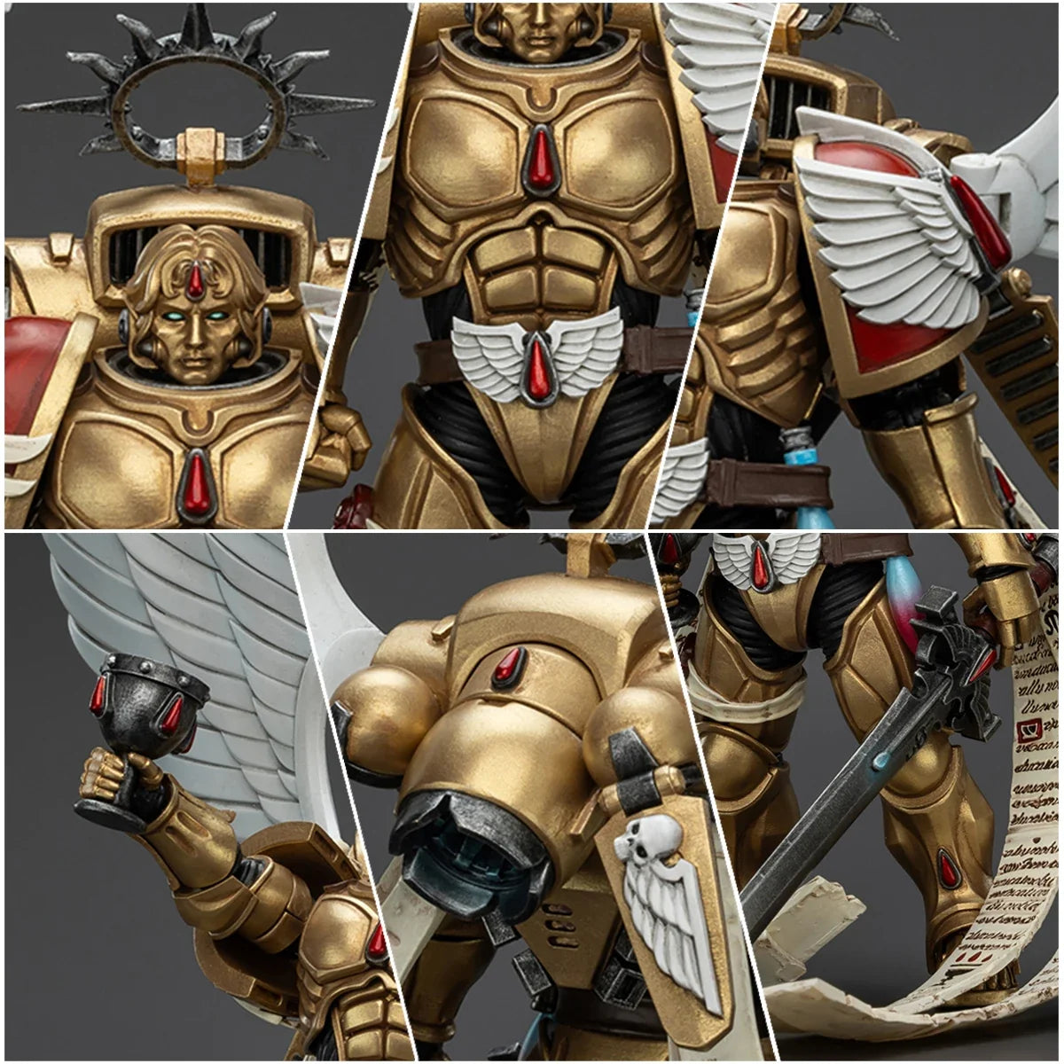 JOYTOY Warhammer 40K Action Figure 1/18 Blood Angels The Sanguinor With Encarmine Broadsword Collection Model Anime Figurine Toy