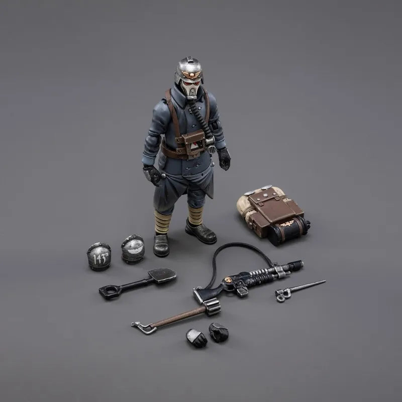 [In Stock] JOYTOY Warhammer 40K Astra Militarum Death Korps of Krieg Veteran Squad Sergeant Guardsman 1/18 Action Figure Dolls
