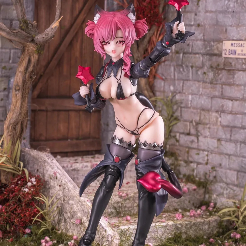 In Stock 1/12 Witch Trainee Hoshikawa Neko Action Figure Mecha Girl Movable Doll Model Collection Statue Model Ornament Toy Gift