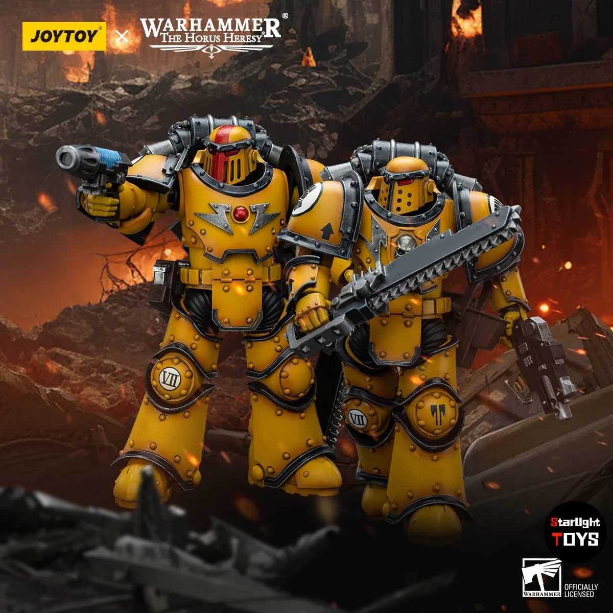 JOYTOY Warhammer 40K Imperial Fists Legion Chaplain Consul Mklll Despoiler Legionaries Model Toy 1/18 Action Figure