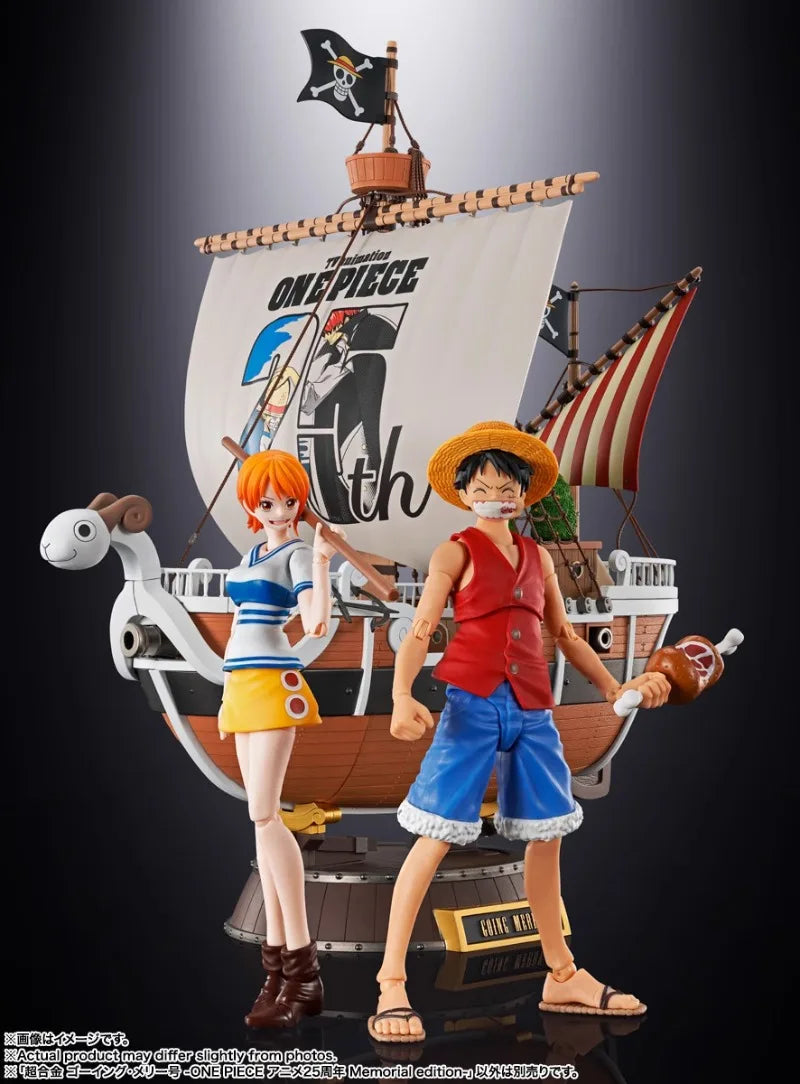 Bandai Original ONEPIECE Figur Superalloy Going Merry 25. Jubiläum der Animation Actionfigur Spielzeug