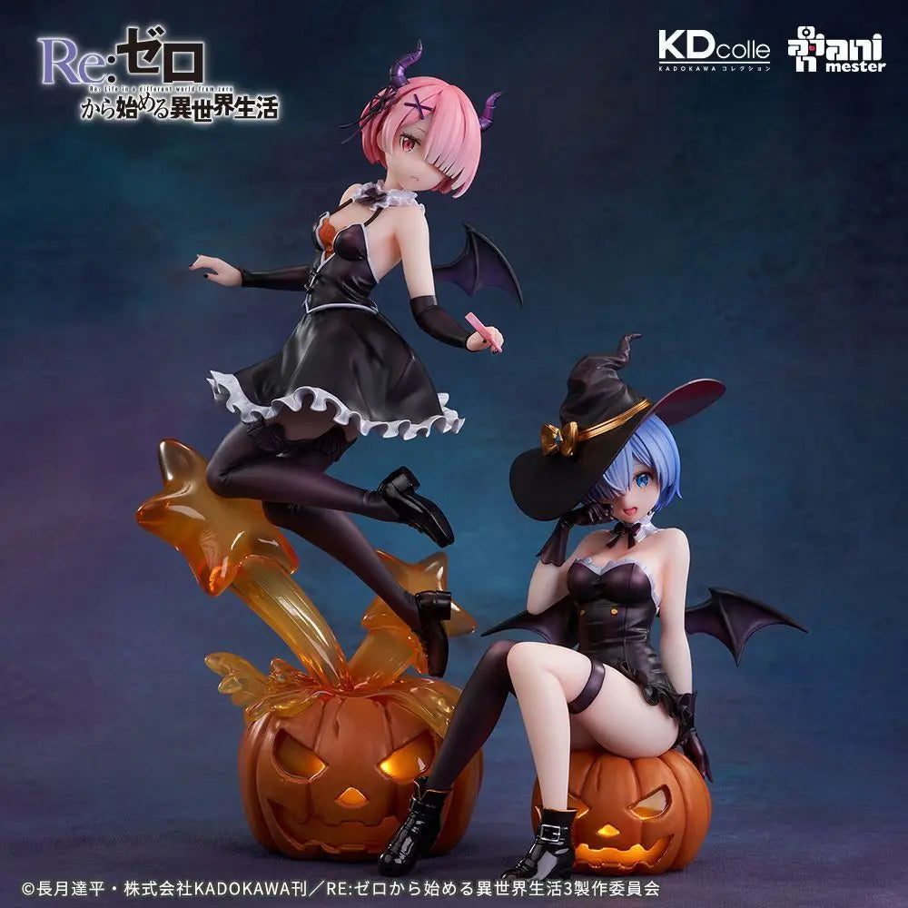 12 HOUR SHOPPING Re:Zero -Starting Life In Another World Ram & Rem Phantom Night Magician Gk Model Collection Doll Decora Gifts