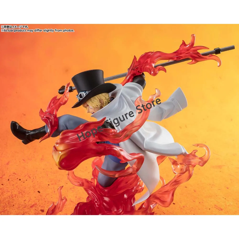 In Stock Original BANDAI Figuarts ZERO One Piece Fire Fist Rook Check Sabo Figure Anime Genuine Model Boxed Toy