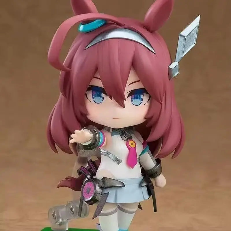 New Nendoroid 2665 Mihono Bourbon Uma Musume Pretty Derby Q Version Posable Jointed Anime Action Figure Collectible Model Toys