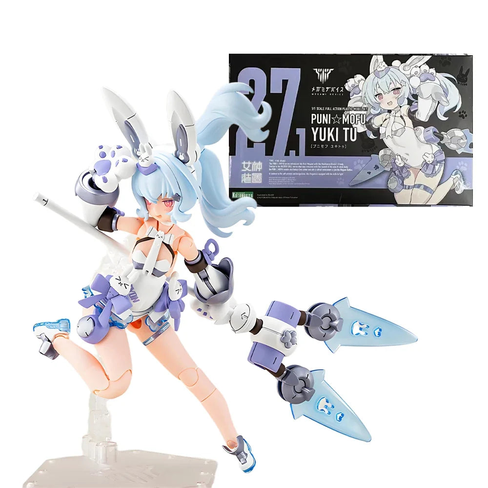 In Stock Genuine KOTOBUKIYA PUNI MOFU Yuki Tu Kuro Mao Anime Figures Assembled Model Movable Collectible Gifts Toys