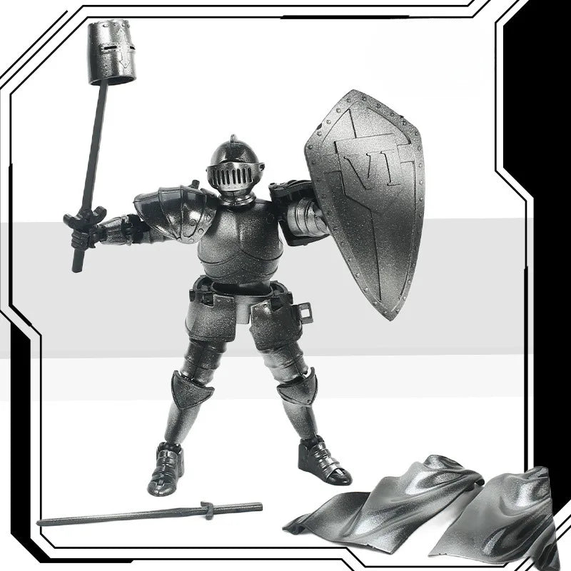 Medieval Knight  Lucky 13 Doll Figure Movable Joint Puppet Joint Building Block 3D Assembled Boy Toy Gift Building Blocks